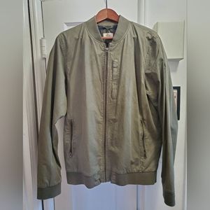 Marine Layer Rossland Dry Wax Bomber in Dusty Olive - L